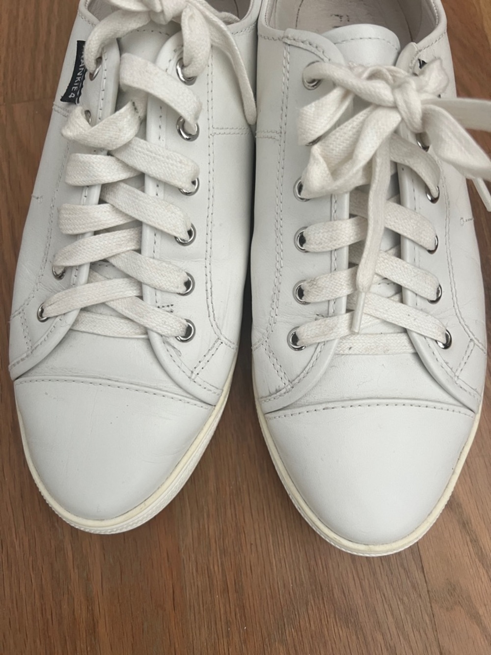 White Leather Women’s Sneakers - Classic Low-Top